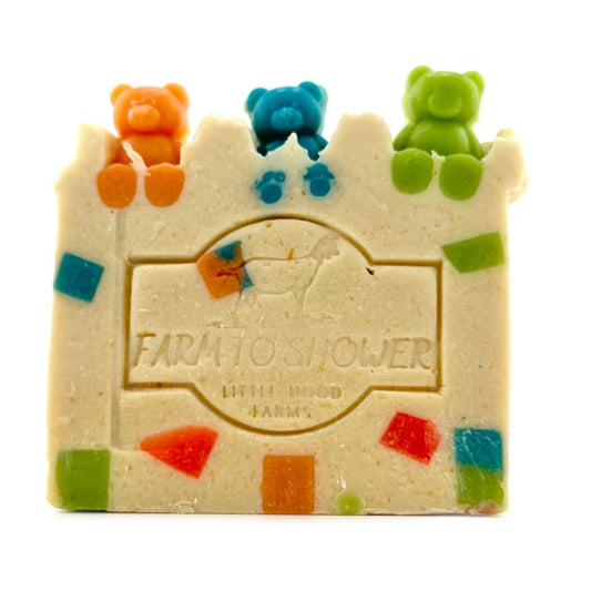Goat milk soap, handmade soap, natural soap, cold process soap, bar soap, gummy bear soap, gummy bear, soap gift, soap