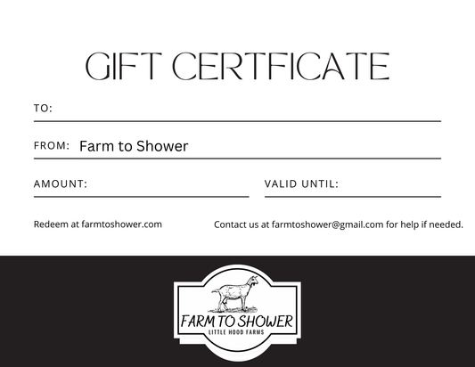 Farm to Shower Gift Card